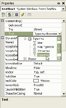 Связывание элементов управления с данными